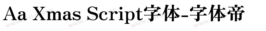 Aa Xmas Script字体字体转换